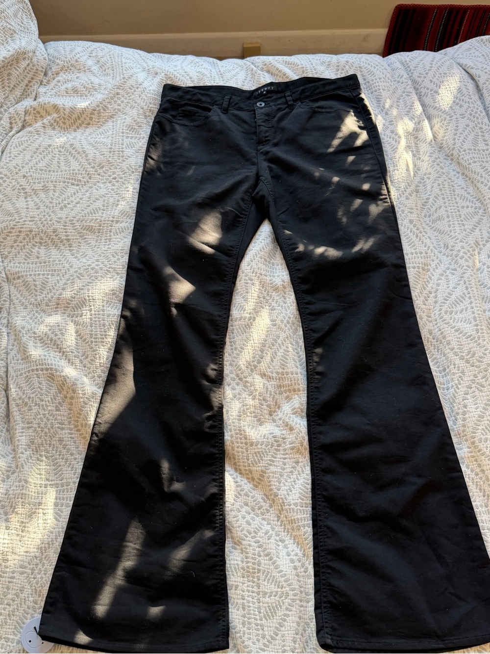 Theory Black Mid Rise Flare Bootcut Pants Size 12 Fits 10